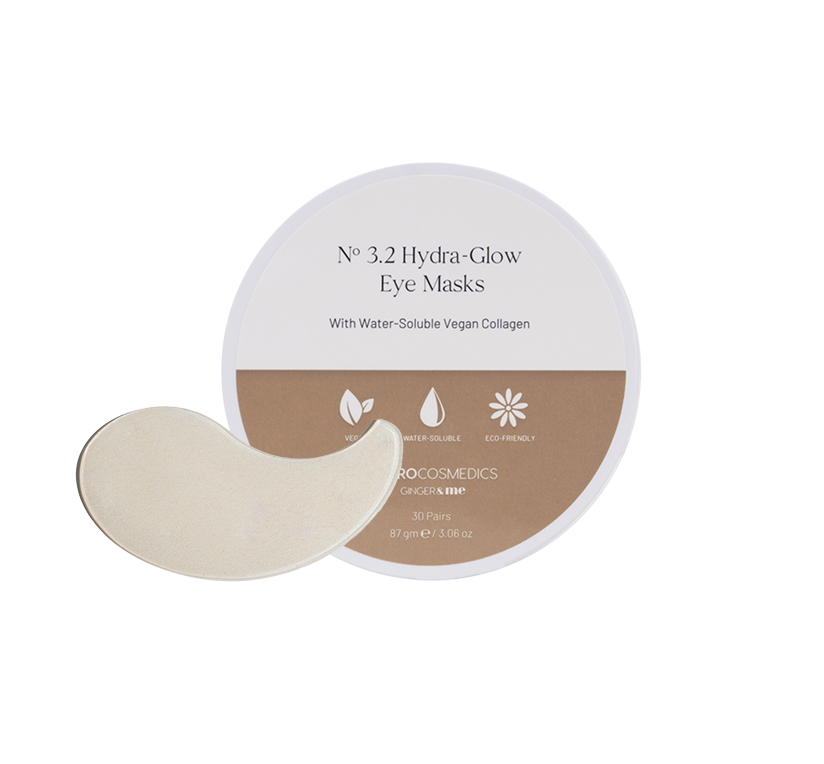 Ginger & Me Sale. Ginger & Me Hydra-Glow Eye Mask. Ginger & Me Hydra-Glow Eye Mask contains Niacinamide, Water Soluble Collagen, Moringa Oleifera, Indian Neem Lead Extract. Ginger & Me Hydra-Glow Eye Mask are ultra-refreshing gel masks that instantly reduce puffiness, brighten dark circles, and boost hydration, leaving you with a radiant, wide-awake glow