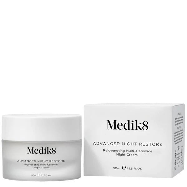 Medik8 Sale. Medik8 Advanced Night Restore works overnight to restore your skin's natural barrier & deeply nourish your skin