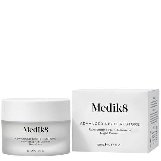 Medik8 Sale. Medik8 Advanced Night Restore works overnight to restore your skin's natural barrier & deeply nourish your skin