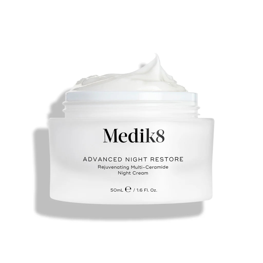 Medik8 Sale. Medik8 Advanced Night Restore works overnight to restore your skin's natural barrier & deeply nourish your skin