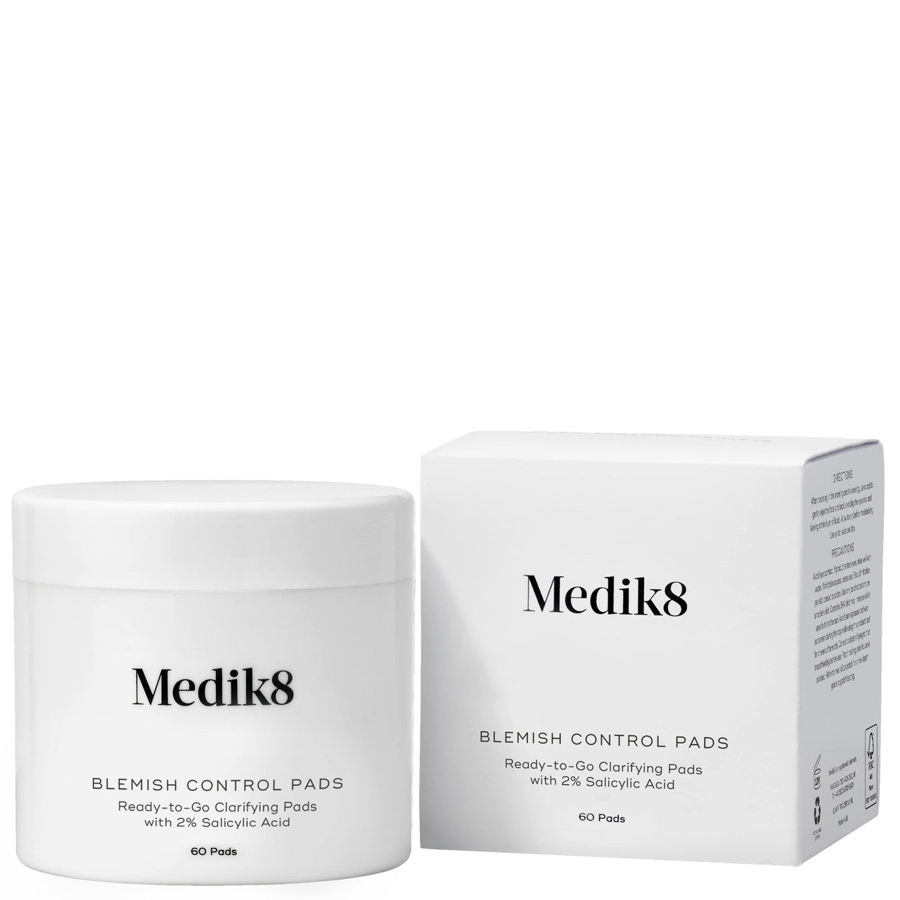 Medik8 Sale. Medik8 Blemish Control Pads, containing Salicylic Acid, Allantoin and Glycerin help reduce and prevent acne, breakouts, pimples and blackheads