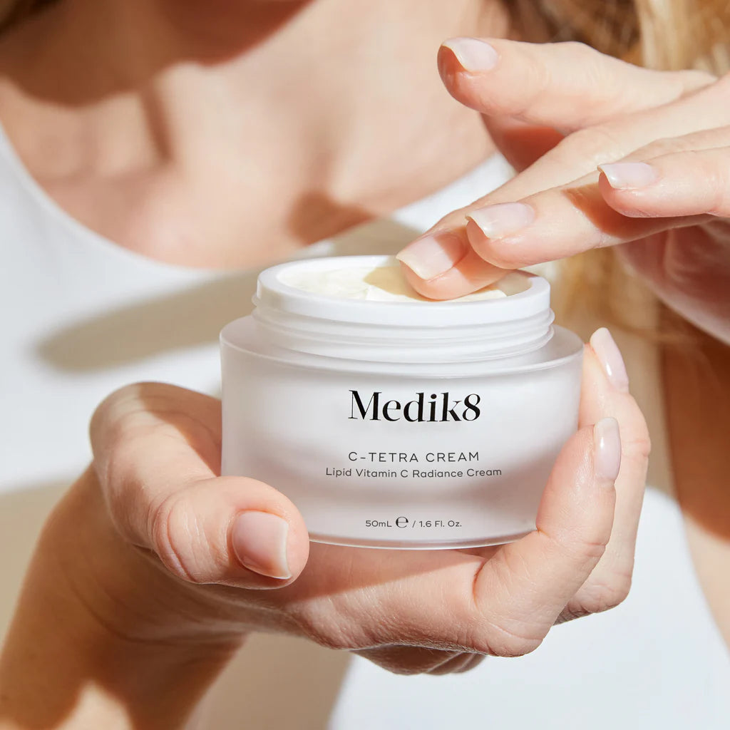 Medik8 Sale. Medik8 C-Tetra Cream. Restore radiance and fight visible signs of ageing with C-Tetra Cream. Contains Vitamin C, Vitamin E and Hyaluronic Acid