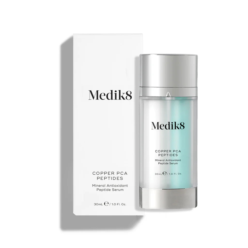 Medik8 Sale. Medik8 Copper PCA Peptides is Infused with powerful antioxidants and age-defying peptides, Copper PCA Peptides works to smooth the look of fine lines and wrinkles while boosting the skin's visible radiance and plumpness.