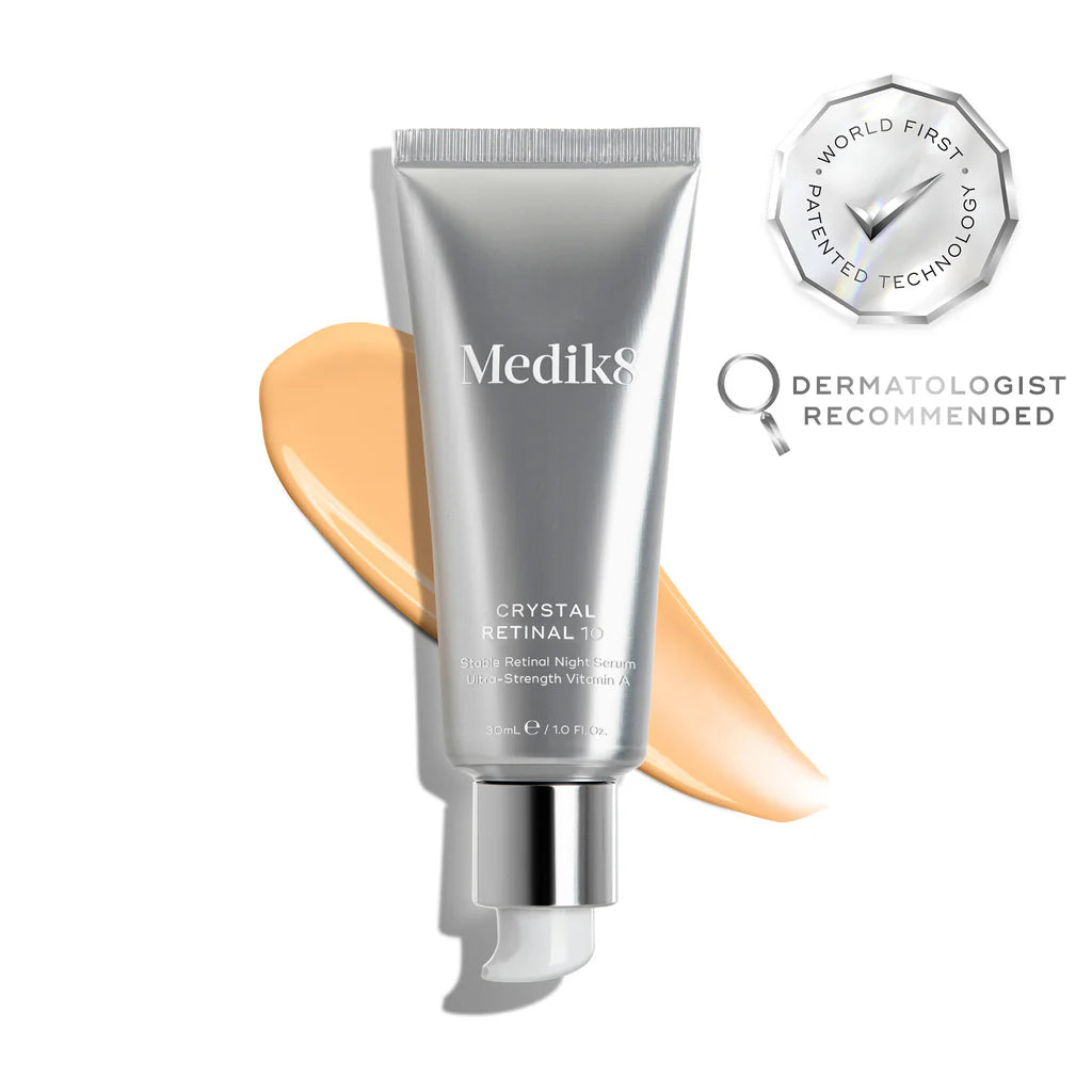 Medik8 Sale. Medik8 Crystal Retinal 10. Contains Retinaldehyde, Hyaluronic Acid, Vitamin E and Glycerin. Perfect for anti aging