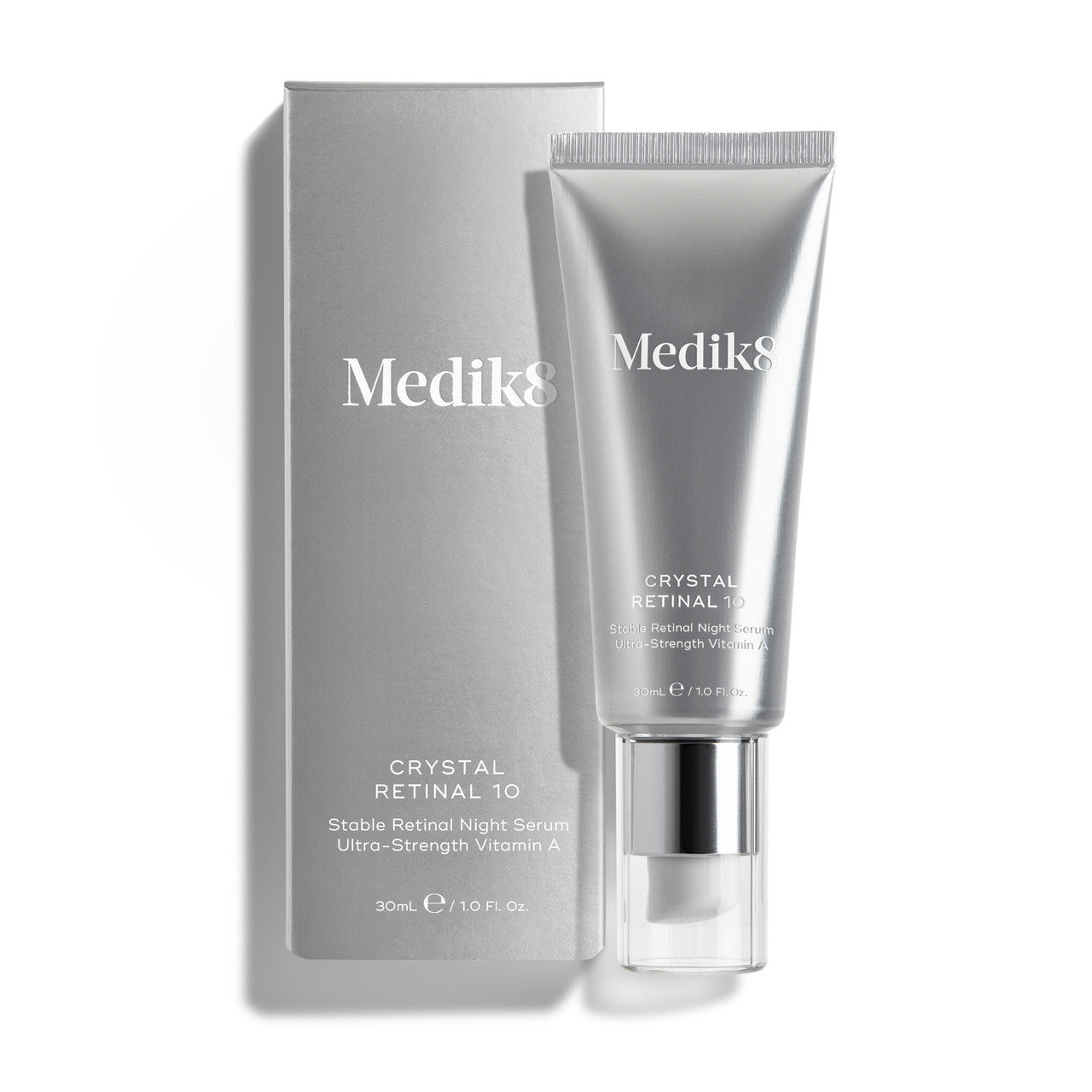 Medik8 Sale. Medik8 Crystal Retinal 10. Contains Retinaldehyde, Hyaluronic Acid, Vitamin E and Glycerin. Perfect for anti aging