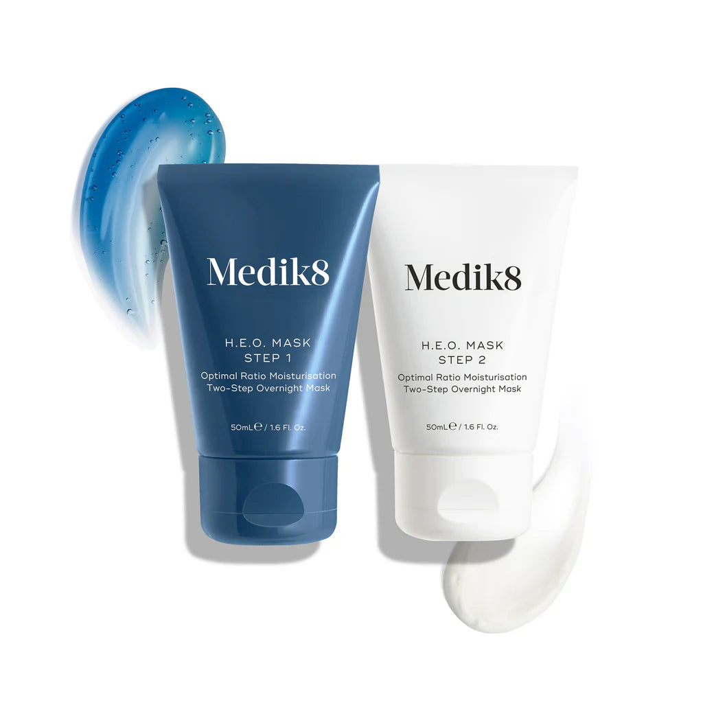 Medik8 Sale. Medik8 H.E.O Mask is a super nourishing two step moisturising mask.Visibly improve the look of fine lines & wrinkles, flaking, dryness & crepiness