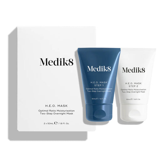 Medik8 Sale. Medik8 H.E.O Mask is a super nourishing two step moisturising mask.Visibly improve the look of fine lines & wrinkles, flaking, dryness & crepiness