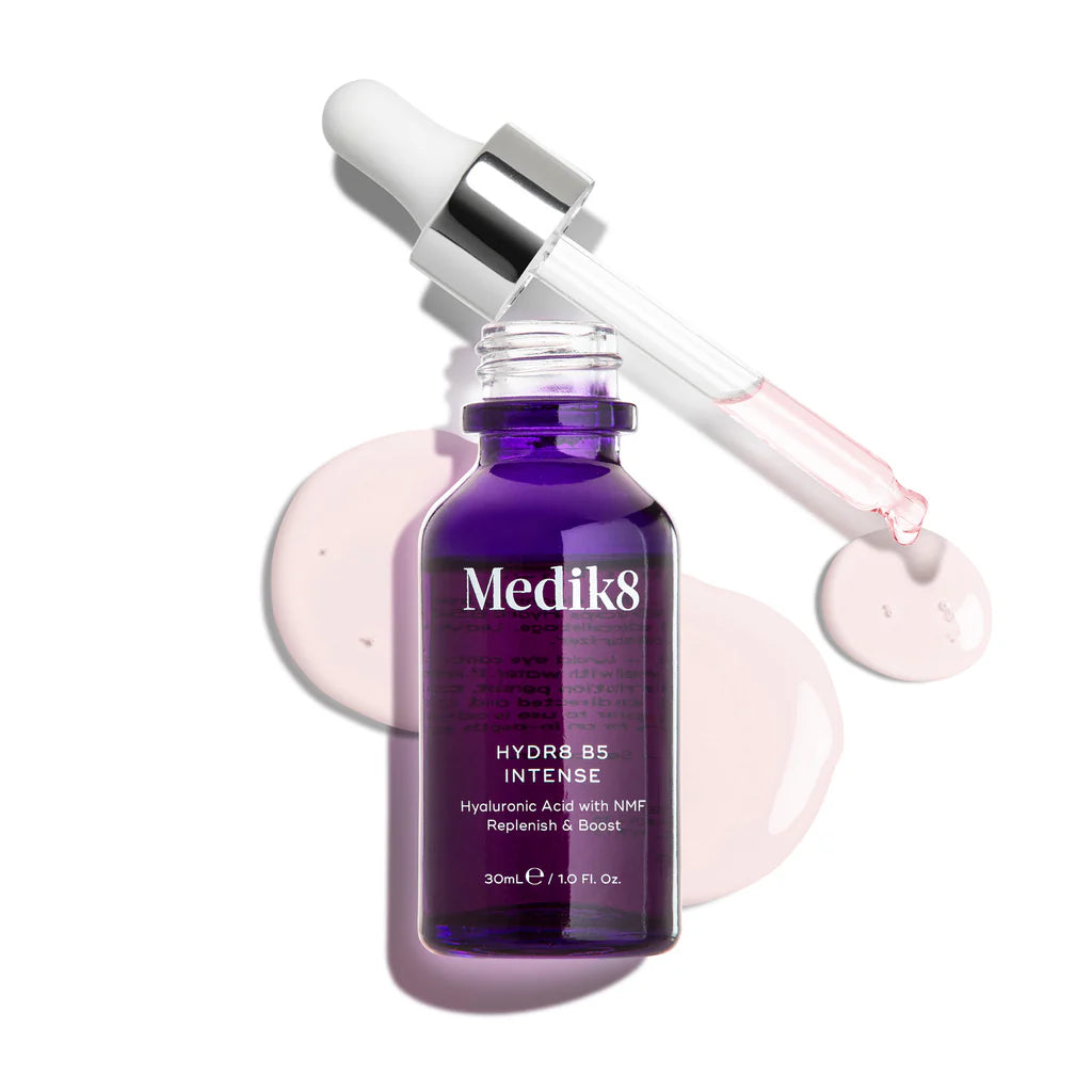 Medik8 Sale. Medik8 Hydr8 B5 Intense is liquid hydration that visibly plumps, softens and hydrates revealing younger looking skin