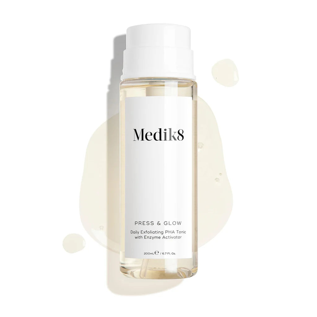 Medik8 Sale. Medik8 Press & Glow is suitable for all skin types. Perfect as a second cleanser or toner. Medik8 Press & Glow is perfect for teenage skin. 