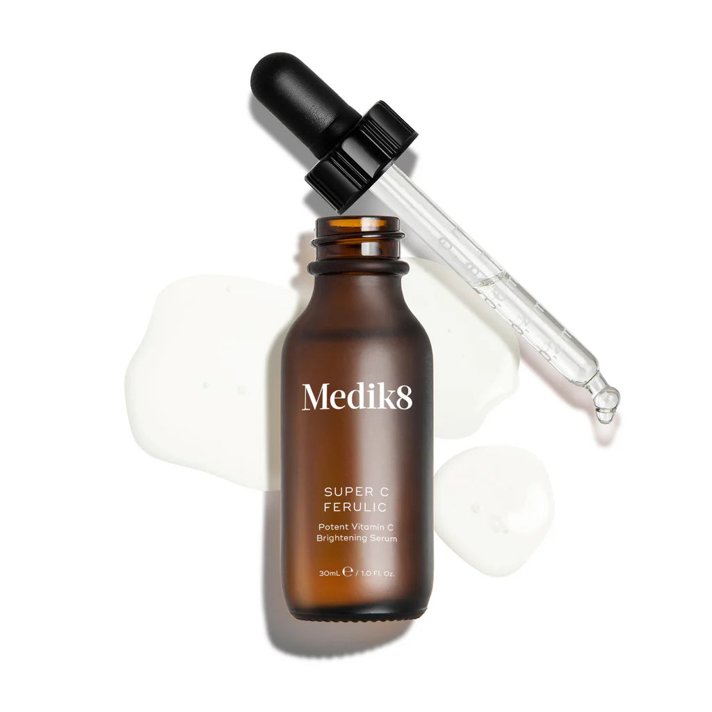 Medik8 Sale. Medik8 Super C Ferulic. Restore radiance and fight visible signs of ageing with Medik8 Super C Ferulic. Contains Vitamin C, Vitamin E and Ferulic Acid