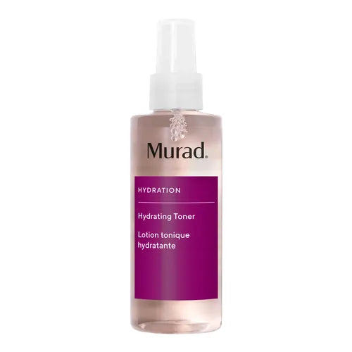 Murad Sale. Murad Hydrating Toner is suitable for all skin types. The Murad Hydrating Toner contains Grape Seed Extract, Chamomile, Peach and Cucumber Fruit Extract. The perfect misting spray for daily use. Can be used under and over make up